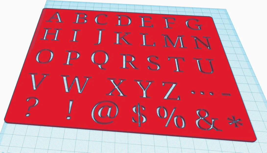 Stencil - Schablone ABC - Updated - Image 6