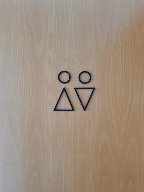 Bảng hiệu nhà vệ sinh tối giản (WC Door Sign) in 3D cực đẹp - Image 1