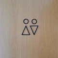 Bảng hiệu nhà vệ sinh tối giản (WC Door Sign) in 3D cực đẹp - Thumbnail 1