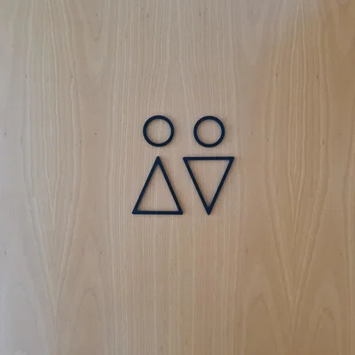 Bảng hiệu nhà vệ sinh tối giản (WC Door Sign) in 3D cực đẹp
