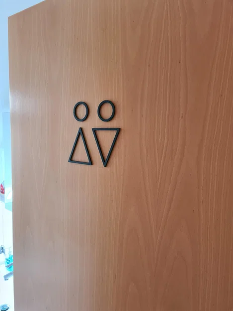 Bảng hiệu nhà vệ sinh tối giản (WC Door Sign) in 3D cực đẹp - Image 2
