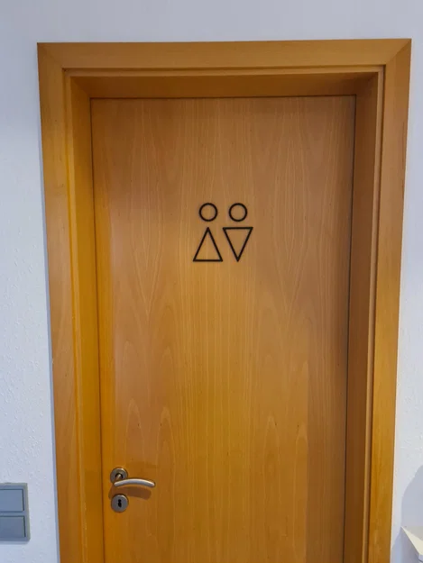 Bảng hiệu nhà vệ sinh tối giản (WC Door Sign) in 3D cực đẹp - Image 3
