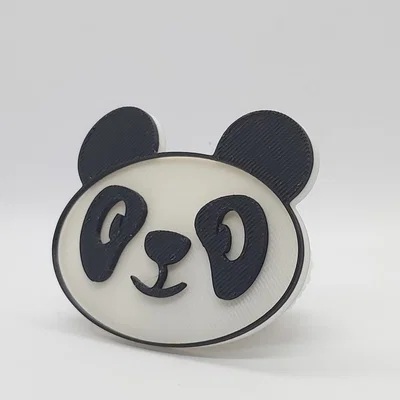 Mô hình 3D mặt gấu trúc Panda dễ thương - Dễ in cho người mới