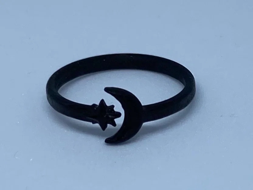 Nhẫn Mặt Trăng và Ngôi Sao 3D: Phụ kiện trang sức độc đáo - Image 1