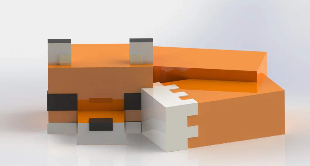 Mô hình chú cáo Minecraft đang ngủ - File in 3D chất lượng cao - Image 1