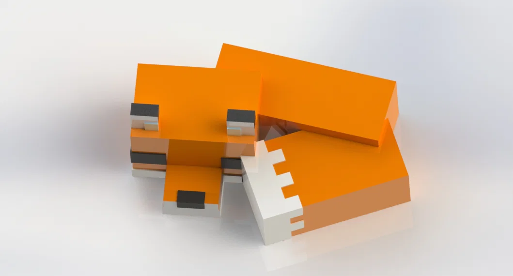 Mô hình chú cáo Minecraft đang ngủ - File in 3D chất lượng cao - Image 2
