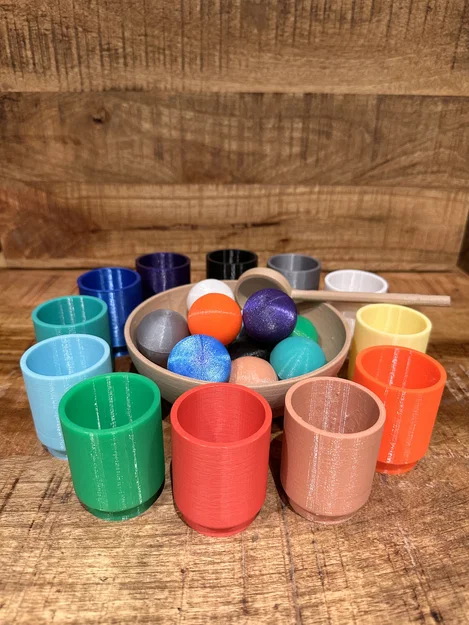 Farbspiel Montessori angelehnt – Trò chơi phân loại màu theo Montessori - Image 1