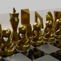 Bộ cờ vua thiết kế đương đại: Mô hình 3D độc đáo - Thumbnail 1