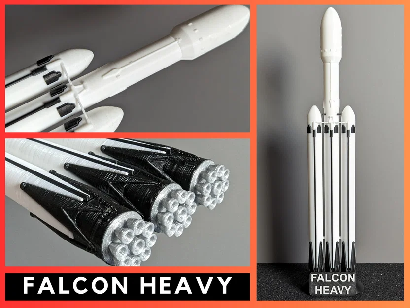 FALCON HEAVY – Mô hình tên lửa tỉ lệ 1:200 - Image 1