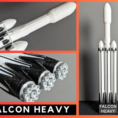 FALCON HEAVY – Mô hình tên lửa tỉ lệ 1:200