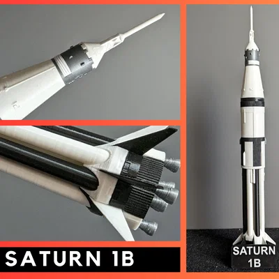 Mô hình tên lửa SATURN 1B (tỉ lệ 1:200) – File in 3D
