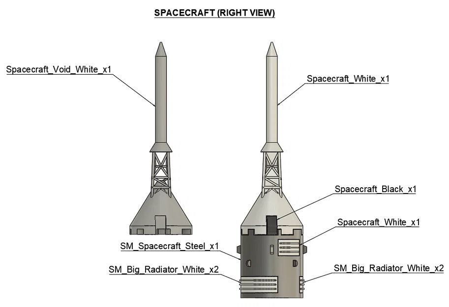 Mô hình tên lửa SATURN 1B (tỉ lệ 1:200) – File in 3D - Image 3