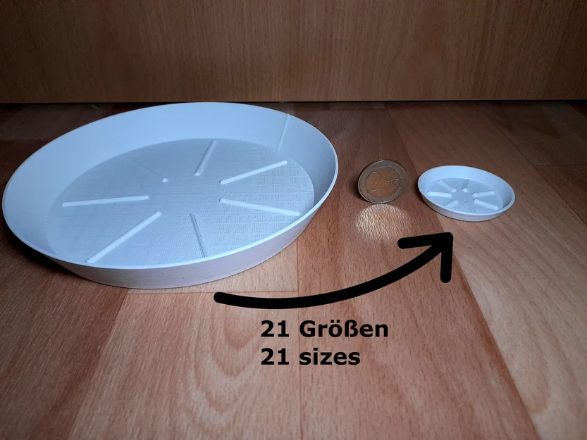 Đĩa lót chậu cây 3D đa năng - Bộ 21 kích thước tiện lợi - Image 1