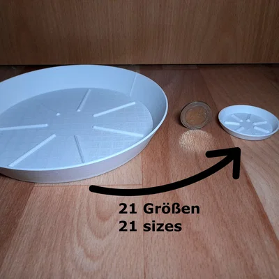 Đĩa lót chậu cây 3D đa năng - Bộ 21 kích thước tiện lợi