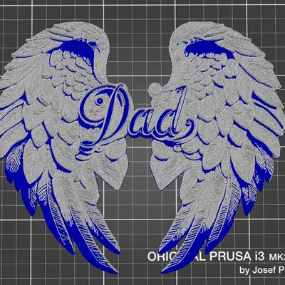 Chữ “Dad” kèm đôi cánh