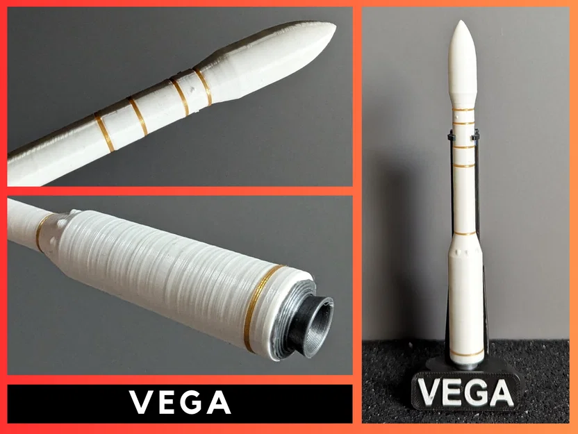 VEGA (tỉ lệ 1:200) – Mẫu tên lửa ESA chi tiết, dễ in & lắp - Image 1
