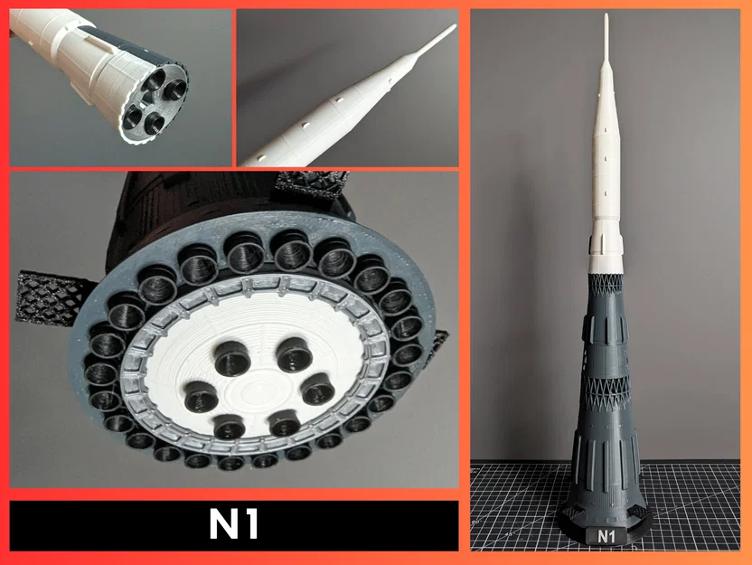 N-1 – Mô hình tên lửa Liên Xô tỉ lệ 1:200 - Image 1