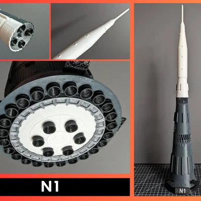 N-1 – Mô hình tên lửa Liên Xô tỉ lệ 1:200