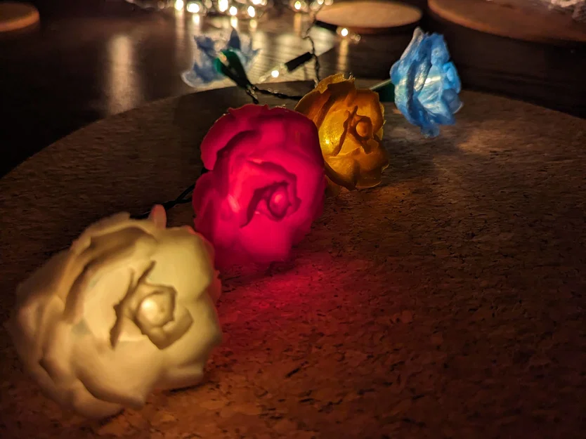 Rose Lights – Chụp hoa hồng kẹp cho đèn fairy light - Image 3