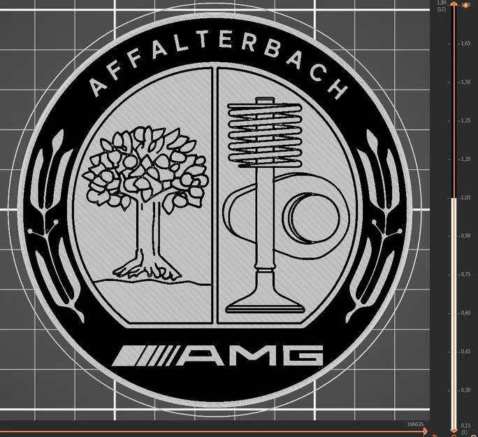 Mô hình trang trí Logo AMG Affalterbach 3D - Độc đáo và đẳng cấp - Image 1