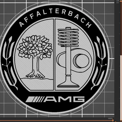 Mô hình trang trí Logo AMG Affalterbach 3D - Độc đáo và đẳng cấp