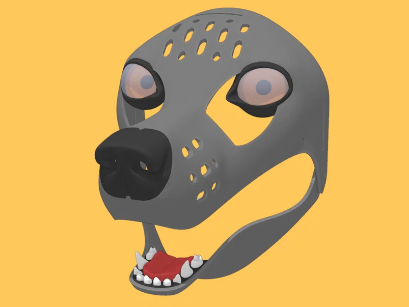 OpenFur: Canine Fursuit Head – Đầu fursuit chó (canine) dễ in & lắp - Image 1