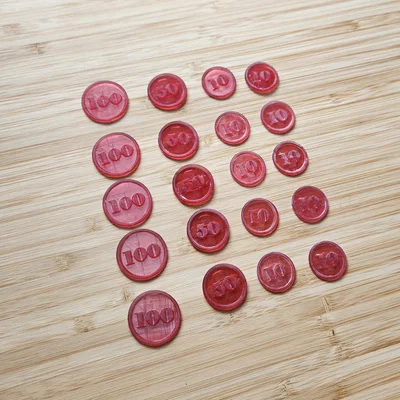 Pokemon Damage Token Coin Counters (Token sát thương dạng coin)