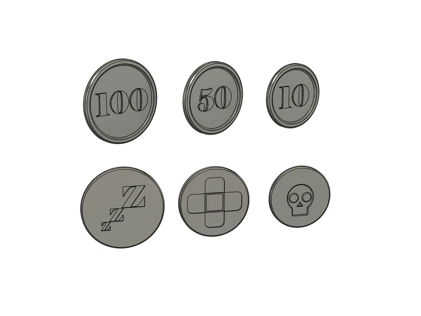 Pokemon Damage Token Coin Counters (Token sát thương dạng coin) - Image 2