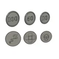 Pokemon Damage Token Coin Counters (Token sát thương dạng coin) - Thumbnail 2