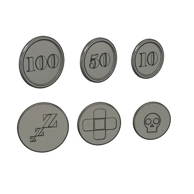 Pokemon Damage Token Coin Counters (Token sát thương dạng coin)