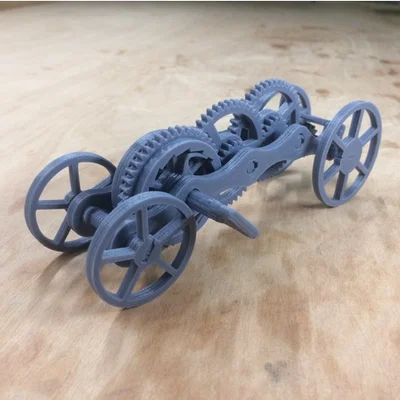 Mô hình xe đua dây cót (Wind-up RaceCar) tự lắp ráp bằng in 3D