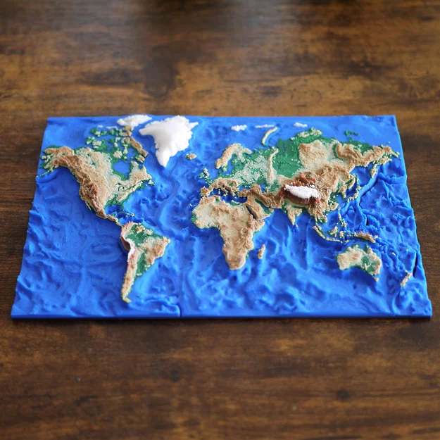 Bản Đồ Thế Giới 3D (3D World Map) - Image 1