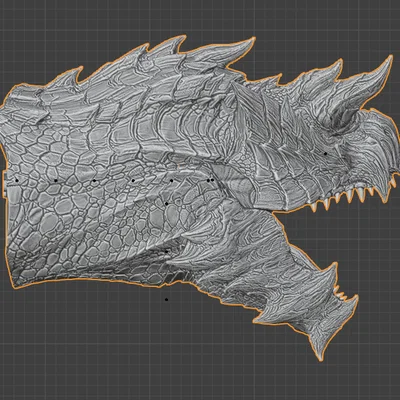 Mô hình tượng đầu Glavenus (Monster Hunter World) - File in 3D chất lượng