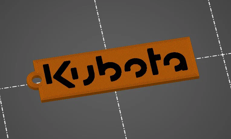 Móc khóa in 3D hình logo Kubota cá tính và độc đáo - Image 1