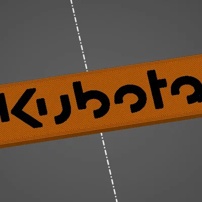 Móc khóa in 3D hình logo Kubota cá tính và độc đáo