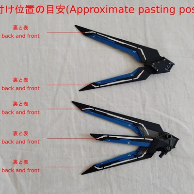 HG RISING FREEDOM GUNDAM wing white line - Line trắng nguyên bản cho cánh