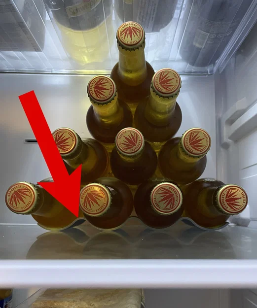 Giá đỡ chai/lon (Beer?) cho tủ lạnh - Image 1