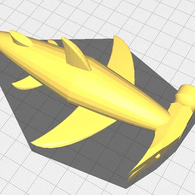 Mô hình in 3D cá mập đầu búa (Hammerhead Shark) vui nhộn