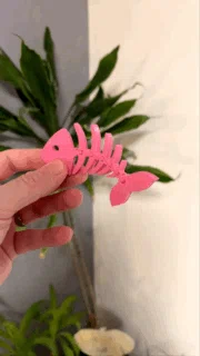 Mô hình cá xương Flexi Bone Fish - Đồ chơi in 3D linh hoạt, dễ in - Image 1