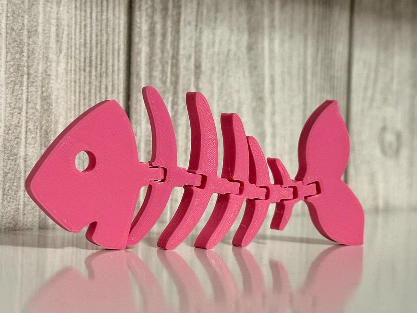 Mô hình cá xương Flexi Bone Fish - Đồ chơi in 3D linh hoạt, dễ in - Image 3
