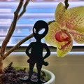Alien Garden Stake - Mô hình người ngoài hành tinh trang trí chậu cây - Thumbnail 2