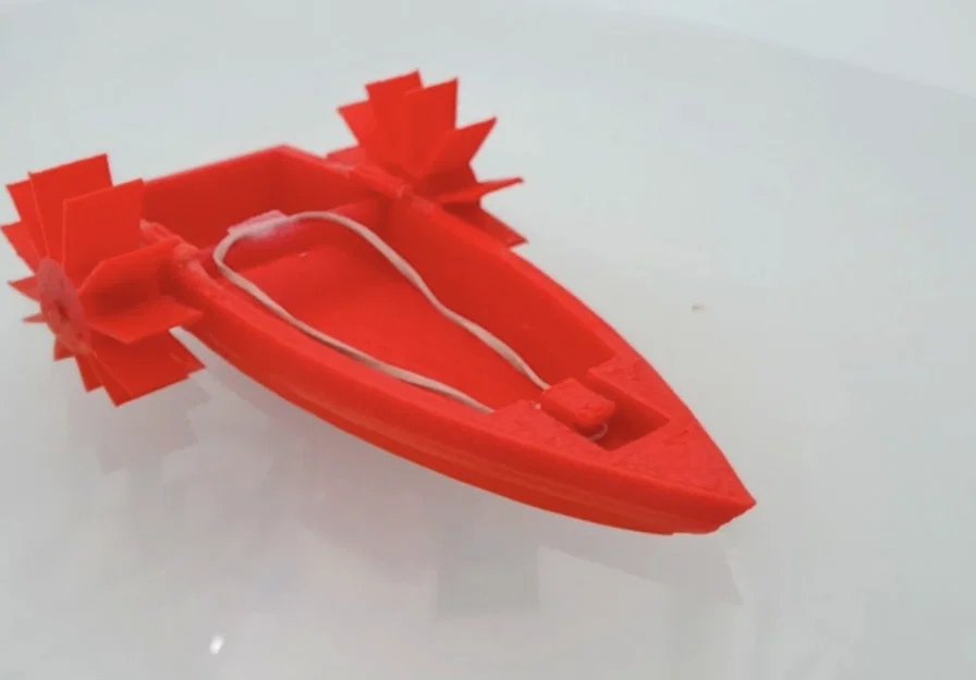 Mô hình thuyền chạy bằng dây thun (rubber band boat) tự in 3D - Image 1