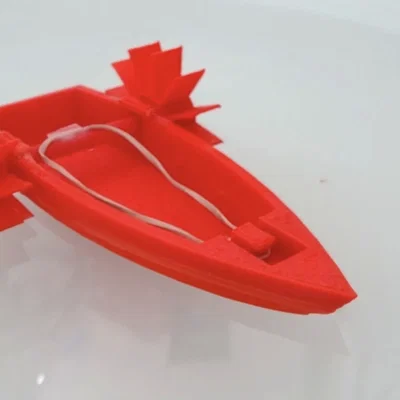 Mô hình thuyền chạy bằng dây thun (rubber band boat) tự in 3D