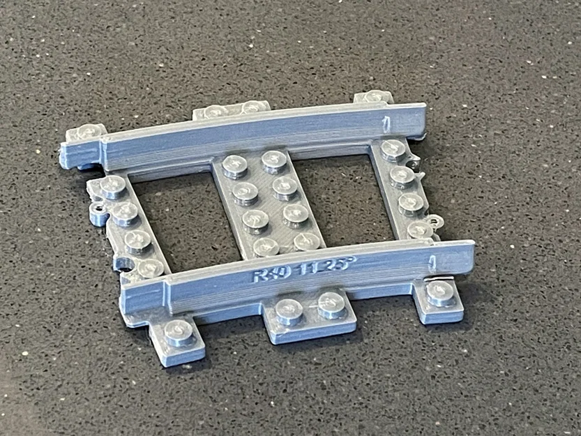 Đường ray xe lửa R40 11.25 độ tương thích với LEGO - File in 3D - Image 1