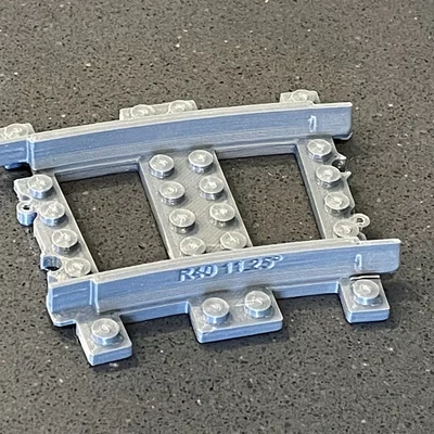 Đường ray xe lửa R40 11.25 độ tương thích với LEGO - File in 3D