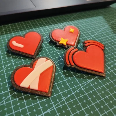 Ghim Cài Emoji Heart Pins