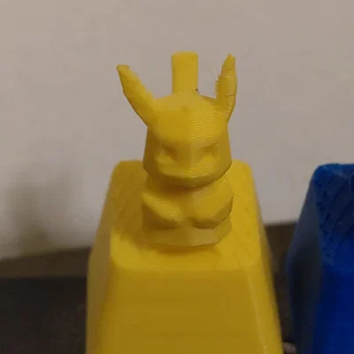 Mẫu in 3D Keycap Low Poly Pikachu trang trí bàn phím cơ độc lạ