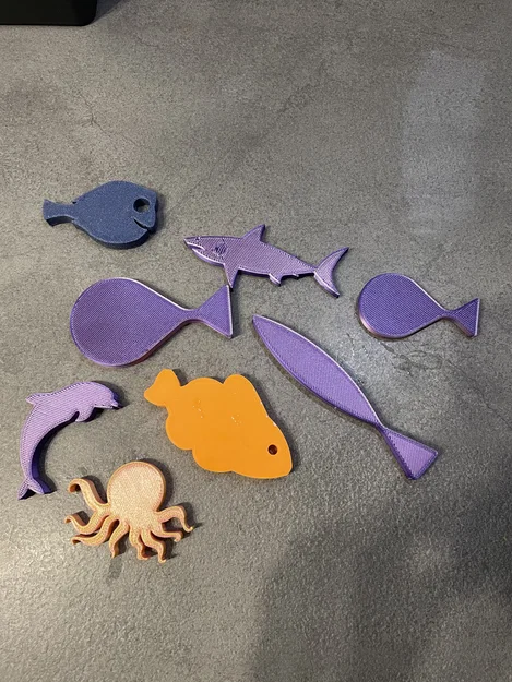Floating fishies – Bộ sinh vật biển nổi - Image 2