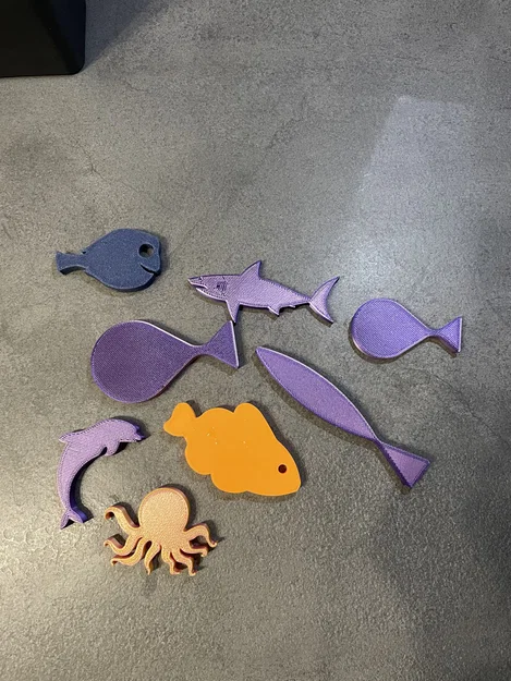 Floating fishies – Bộ sinh vật biển nổi - Image 3