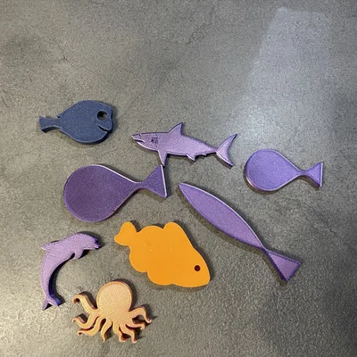 Floating fishies – Bộ sinh vật biển nổi